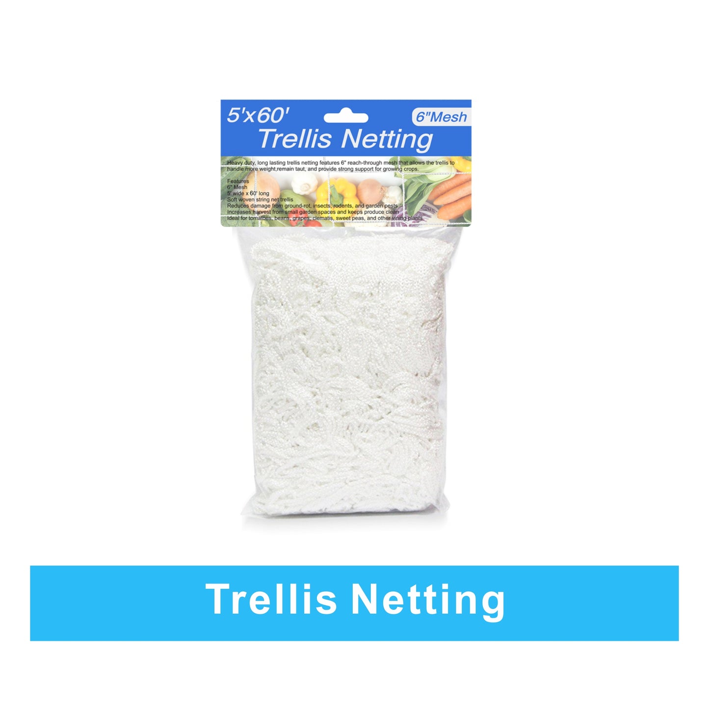 Trellis netting 6 inch mesh 5 x 60