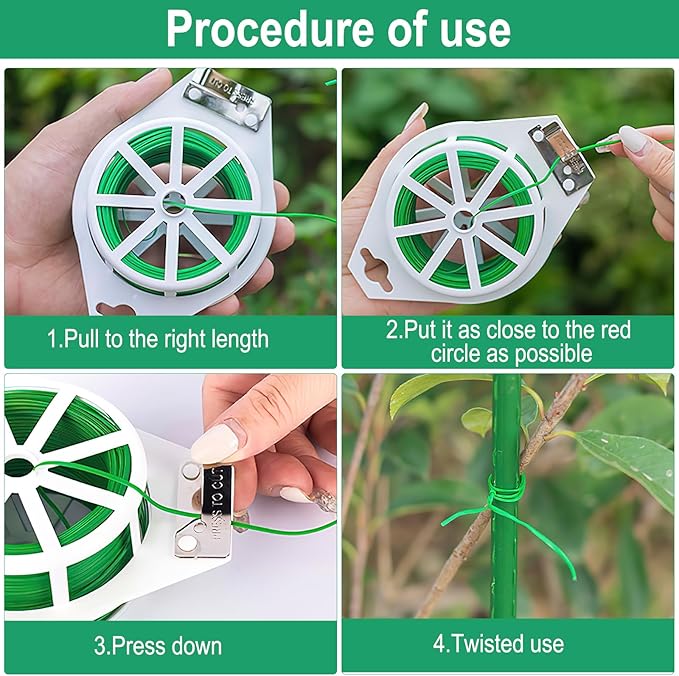 Garden Plant Twist Tie with cutter 100 m