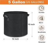 Grow Bags 5 gallon Fabric Pot 25 pack