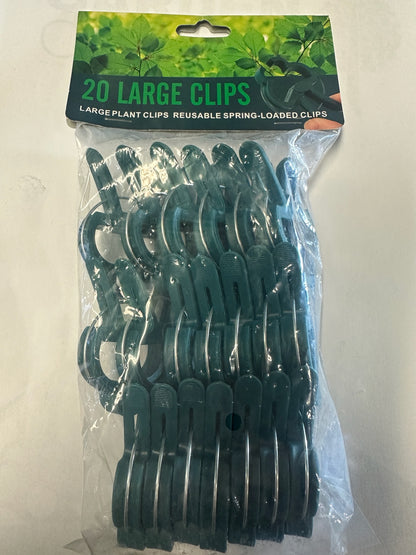 Plant Clips spring loaded large 20 pack